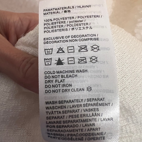 New with tags J Lindeberg fleece jacket. Zeke pile mid layer in Cloud White XL - Picture 7 of 7